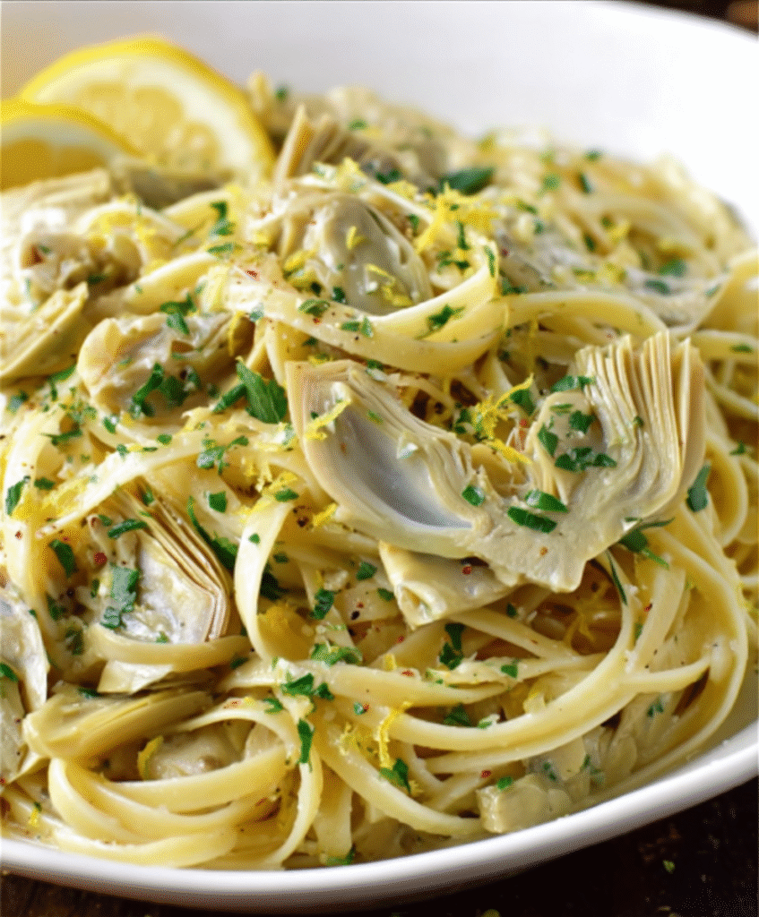 Lemon Artichoke Mediterranean Pasta