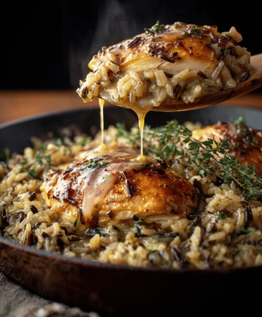 No-Peek Creamy Chicken & Wild Rice Bake
