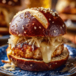 Oktoberfest Maple Mustard Chicken Burgers