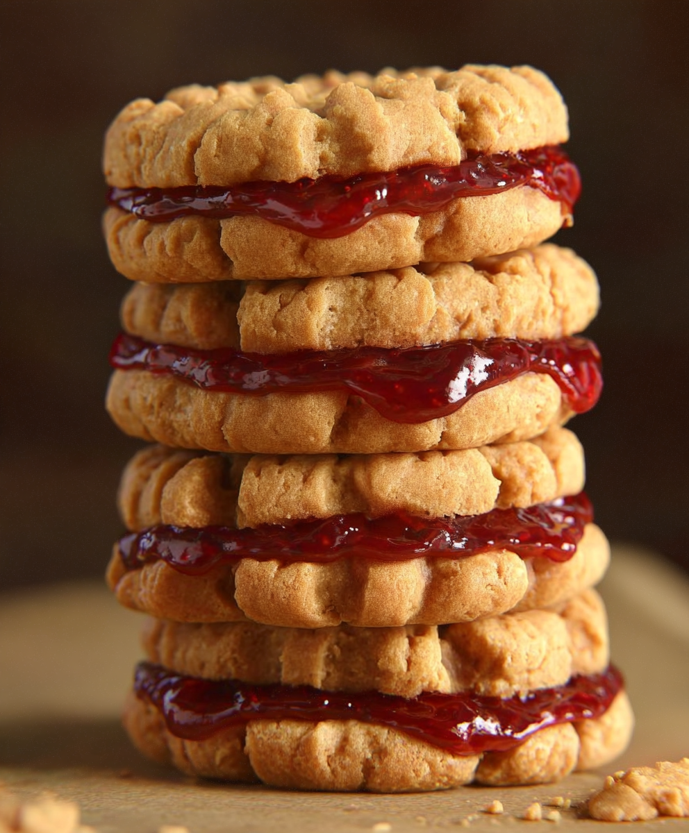 PB&J Peanut Butter Sandwich Cookies