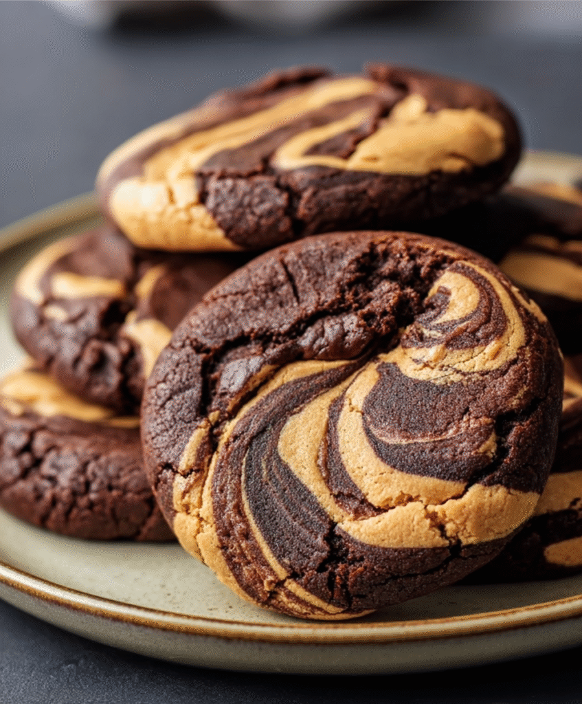 Peanut Butter Brownie Swirl Cookies