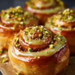 Pistachio Swirl Cinnamon Rolls