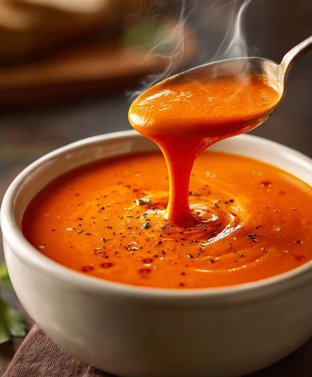 Roasted Red Pepper Gouda Soup