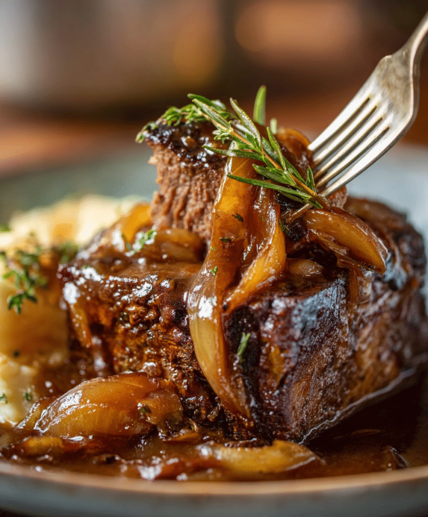 Savory Vegan French Onion Pot Roast