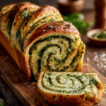 Swirled Garlic Herb Parmesan Bread