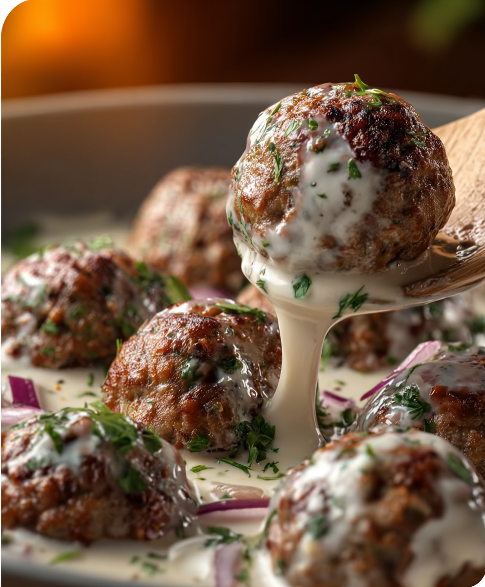 Turkish Meatballs in Creamy Yogurt Sauce