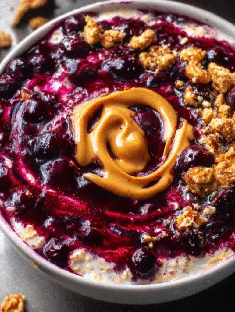 Blueberry Pie Swirl Overnight Oats
