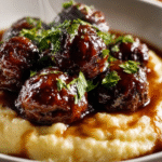 Burgundy-Glazed Red Wine Meatballs
