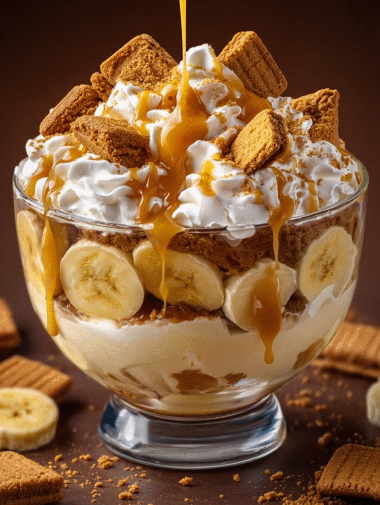Caramel Biscoff Banana Pudding Bliss