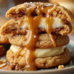 Caramel Cheesecake Stuffed Cookies