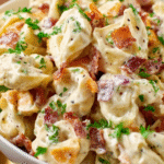 Cheddar Bacon Ranch Tortellini Salad