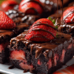 Chocolate-Covered Strawberry Fudge Brownies