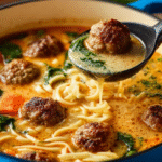 Creamy Meatball Noodle Comfort Soup (Hearty One-Pot Classic)