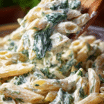 Creamy Spinach Dip Pasta Salad