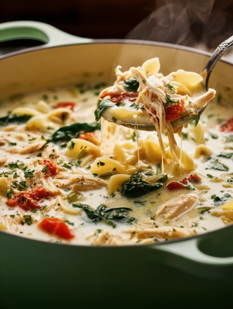Creamy Tuscan White Lasagna Soup