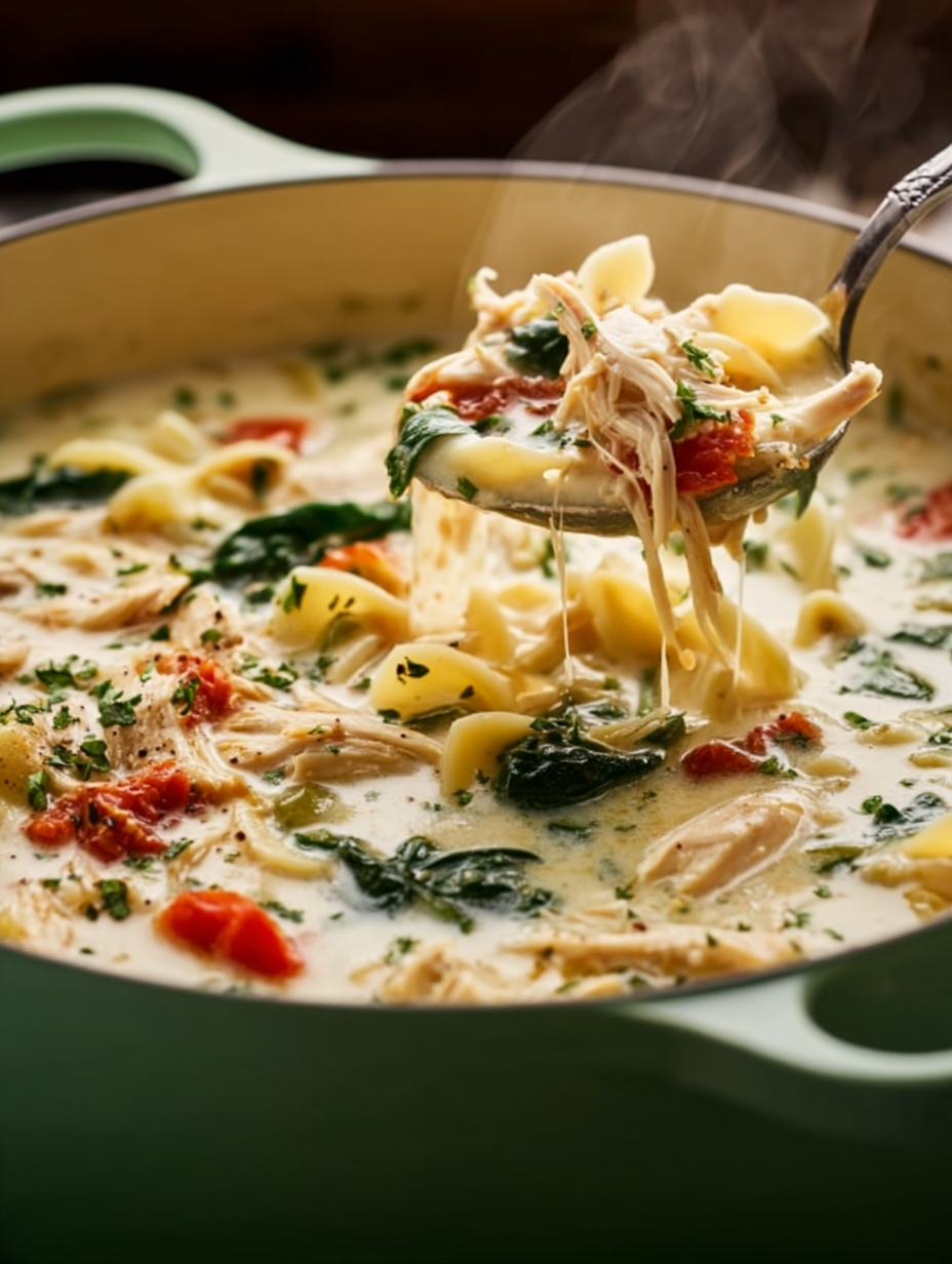 Creamy Tuscan White Lasagna Soup