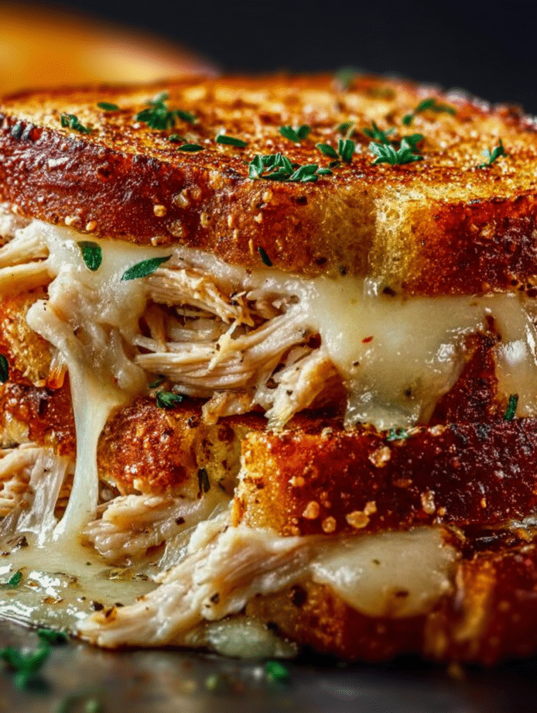 Crispy Chicken Garlic Melt Sandwich