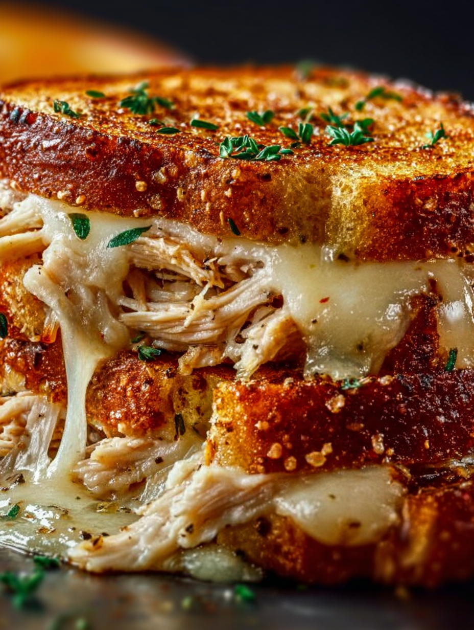 Crispy Chicken Garlic Melt Sandwich