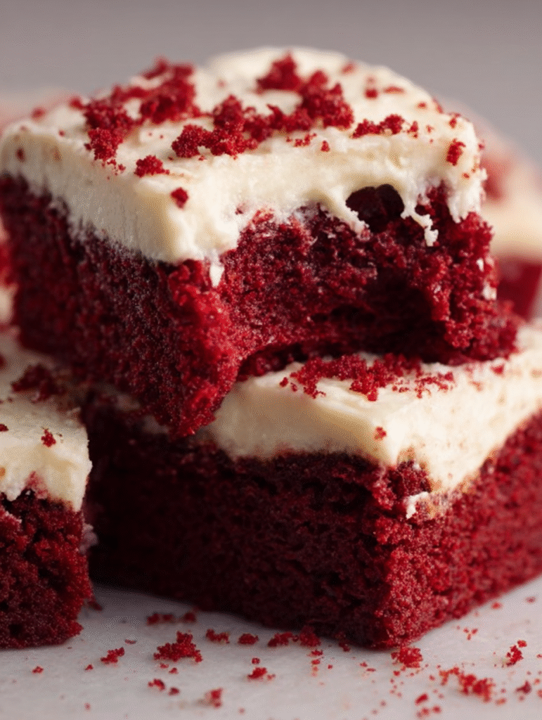 Fudgy Cream Cheese Red Velvet Brownies
