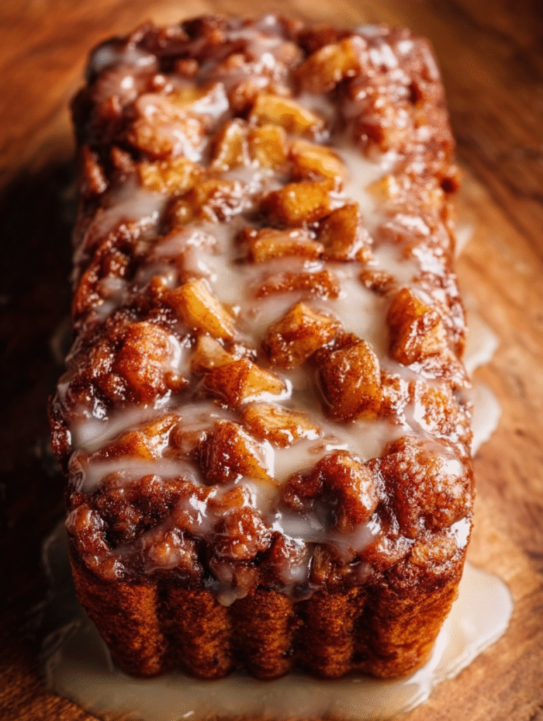 Glazed Amish Apple Fritter Bread