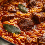 Greek Beef Giouvetsi (Braised Beef & Orzo)