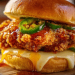 Jalapeño Honey-Drenched Crispy Chicken Sandwich