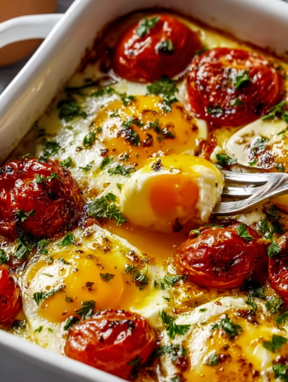 Mediterranean Baked Feta Eggs