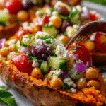 Mediterranean Loaded Sweet Potato Boats