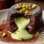 Molten Pistachio Chocolate Lava Cakes
