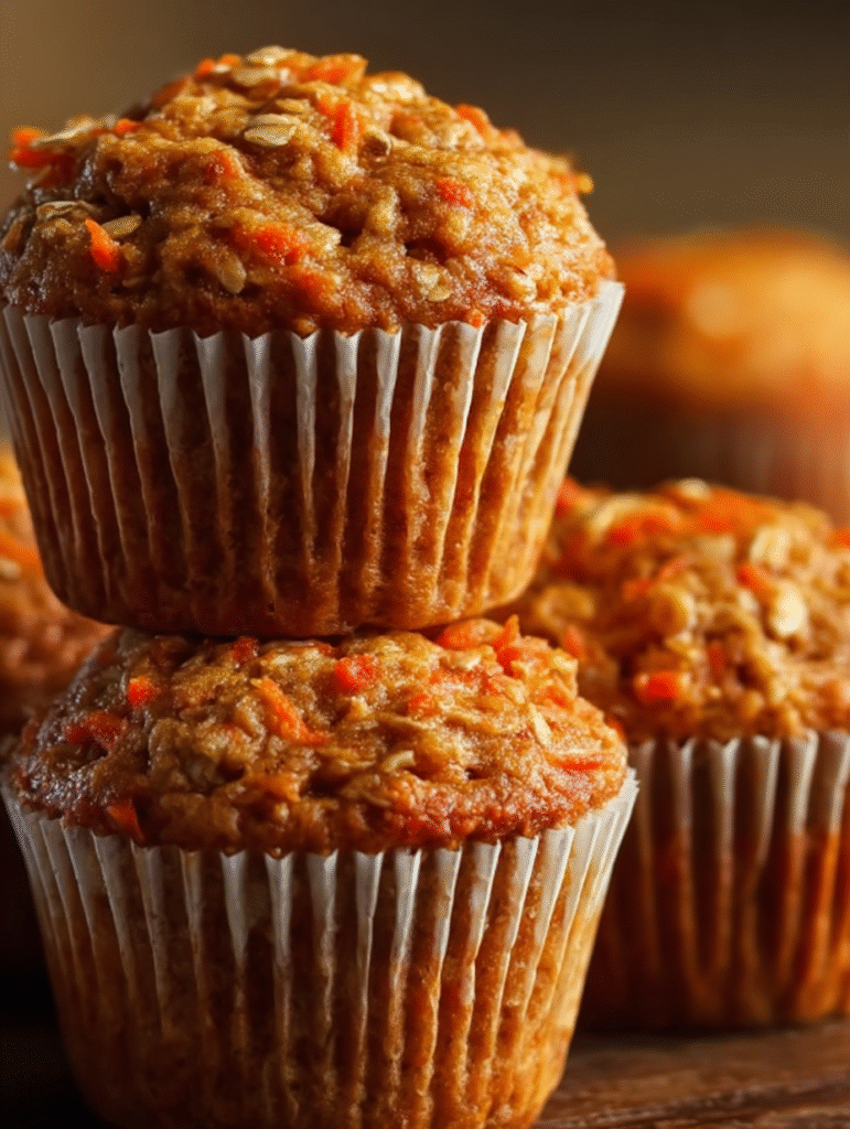 One-Bowl Carrot Oatmeal Morning Muffins