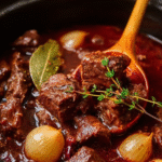 Rustic Greek Beef Stifado with Pearl Onions