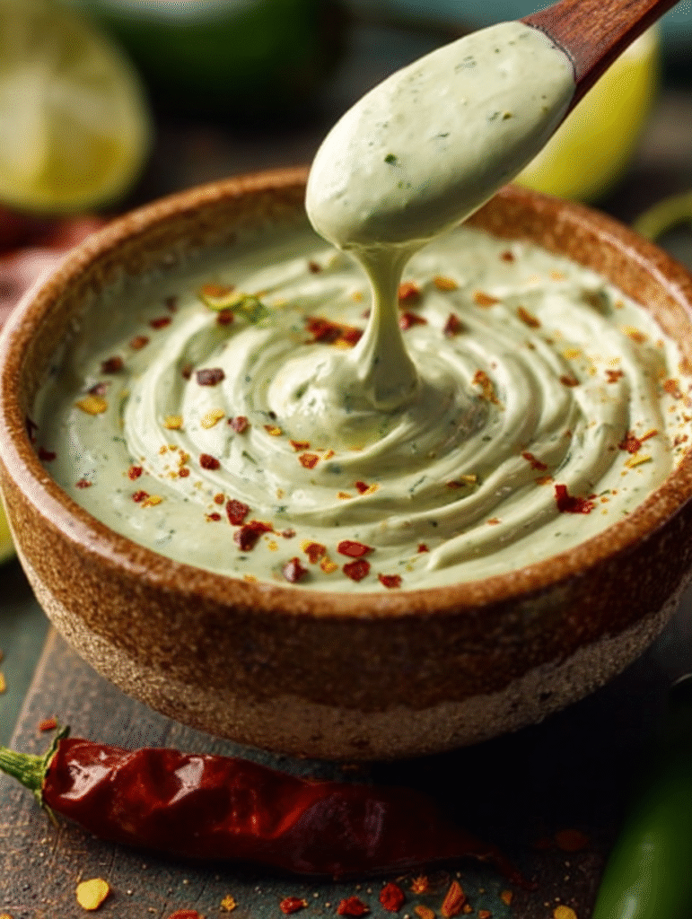 Smoky Creamy Poblano Lime Sauce