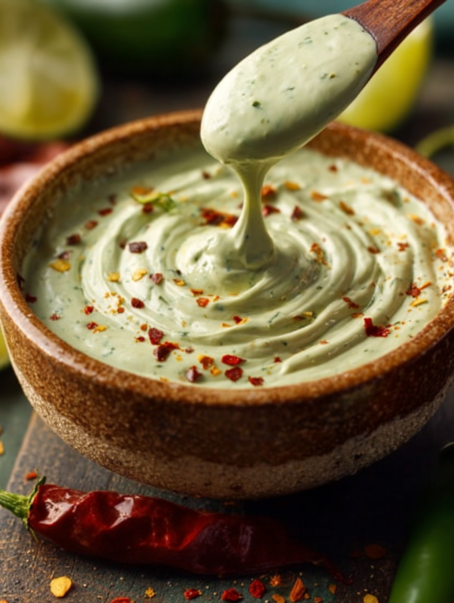Smoky Creamy Poblano Lime Sauce