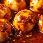 Spicy Garlic Masala Egg Boil