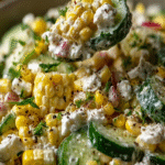 Street Corn Creamy Cucumber Salad