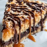 Caramel Drizzle Samoas Cookie Pie