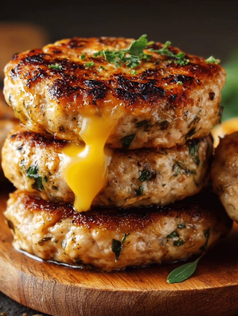 Juicy Cheddar Ranch Chicken Burger Stacks