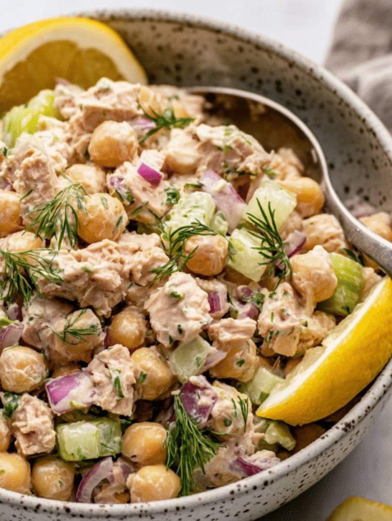 Lemon Dill Tuna & Garbanzo Power Salad