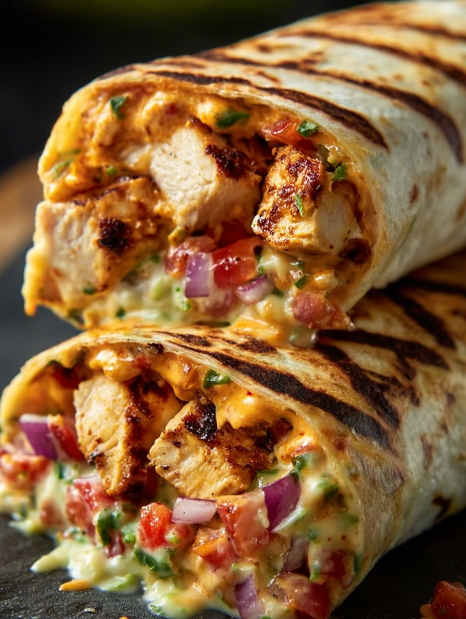 Smoky Chipotle Ranch Grilled Chicken Burrito